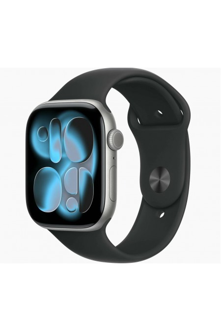 Умные часы Apple Watch Series 11 GPS 42 мм Aluminium Case with Sport Band (S/M) (серый космос/черный) 