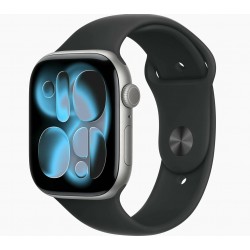 Умные часы Apple Watch Series 11 GPS + Cellular 42 мм Aluminium Case with Sport Band (S/M) (серый космос/черный)