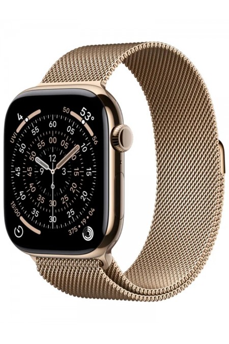 Умные часы Apple Watch Series 11 GPS 46 мм Titanium Case with Milanese Loop (M/L) (золотой/золотой) 