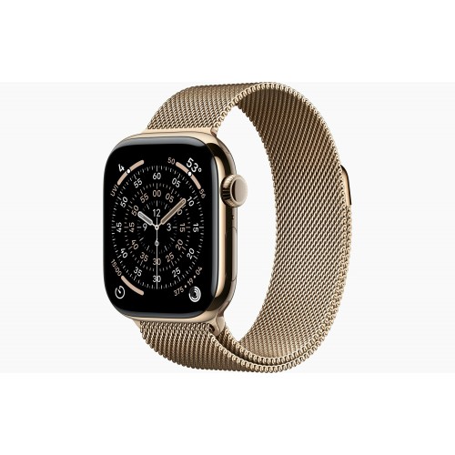 Умные часы Apple Watch Series 11 GPS + Cellular 46 мм Titanium Case with Milanese Loop (S/M) (золотой/золотой) 