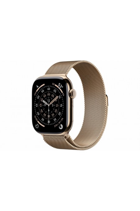 Умные часы Apple Watch Series 11 GPS 46 мм Titanium Case with Milanese Loop (S/M) (золотой/золотой) 