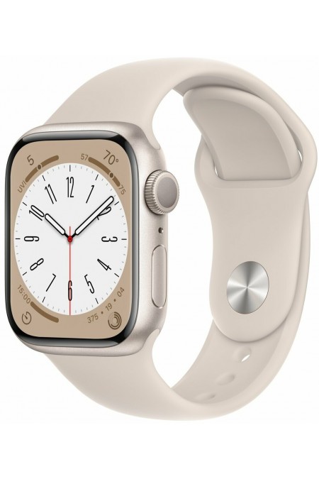 Умные часы Apple Watch Series 8 GPS 45 мм Aluminium Case with Sport Band (M/L) (УЦЕНКА) (сияющая звезда/сияющая звезда) 