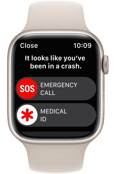 Умные часы Apple Watch Series 8 GPS 45 мм Aluminium Case with Sport Band (M/L) (сияющая звезда/сияющая звезда) 3