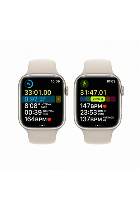 Умные часы Apple Watch Series 8 GPS 45 мм Aluminium Case with Sport Band (M/L) (УЦЕНКА) (сияющая звезда/сияющая звезда) 2