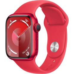 Умные часы Apple Watch Series 9 GPS 41 мм Aluminium Case with Sport Band (M/L) (MRXH3) (красный/красный)