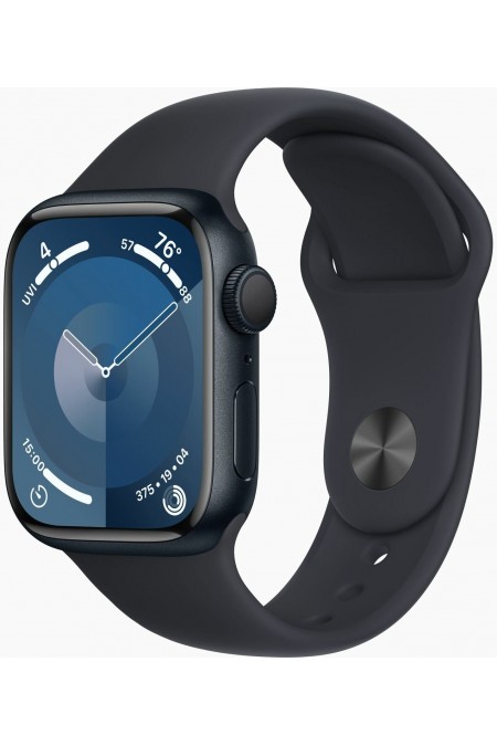 Умные часы Apple Watch Series 9 GPS 41 мм Aluminium Case with Sport Band (M/L) (темная ночь/темная ночь) 