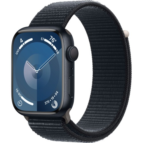 Умные часы Apple Watch Series 9 GPS 41 мм Aluminium Case with Sport Loop (O/S) (MR8Y3) (темная ночь/темная ночь) 