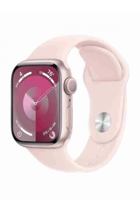 Умные часы Apple Watch Series 9 GPS 45 мм Aluminium Case with Sport Band (S/M) (розовый/светло-розовый) 