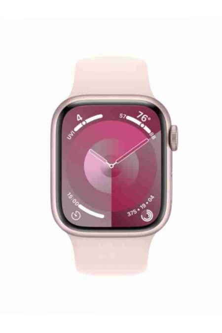 Умные часы Apple Watch Series 9 GPS 45 мм Aluminium Case with Sport Band (S/M) (розовый/светло-розовый) 1