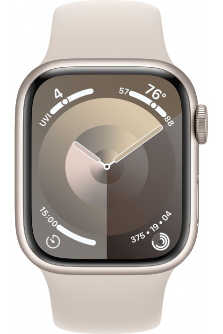 Умные часы Apple Watch Series 9 GPS 45 мм Aluminium Case with Sport Band (S/M) (сияющая звезда/сияющая звезда) 1