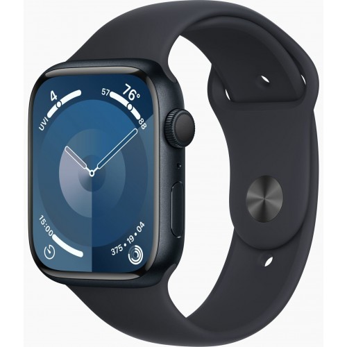 Умные часы Apple Watch Series 9 GPS 45 мм Aluminium Case with Sport Band (S/M) (MR993) (темная ночь/темная ночь) 