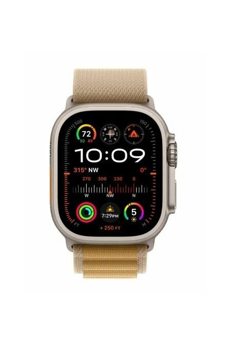 Умные часы Apple Watch Ultra 2 (2024) GPS 49 мм Titanium Case with Alpine Loop (M) (натуральный титан/коричневый) 1