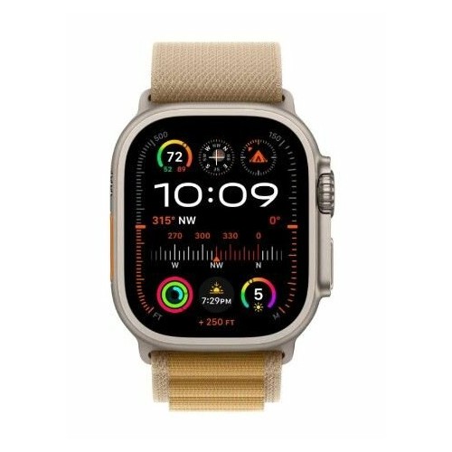 Умные часы Apple Watch Ultra 2 (2024) GPS 49 мм Titanium Case with Alpine Loop (M) (натуральный титан/коричневый) 1