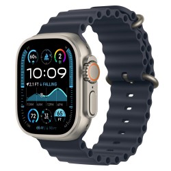 Умные часы Apple Watch Ultra 2 (2024) GPS + Cellular 49 мм Titanium Case with Band Ocean (O/S) (натуральный титан/темно-синий)