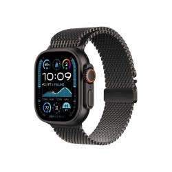 Умные часы Apple Watch Ultra 2 (2024) GPS 49 мм Titanium Case with Milanese Loop (M) (черный/черный)