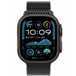 Умные часы Apple Watch Ultra 2 (2024) GPS 49 мм Titanium Case with Milanese Loop (M) (черный/черный)