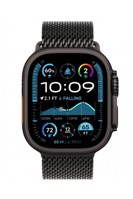 Умные часы Apple Watch Ultra 2 (2024) GPS 49 мм Titanium Case with Milanese Loop (M) (черный/черный) 2