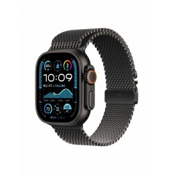 Умные часы Apple Watch Ultra 2 (2024) GPS 49 мм Titanium Case with Milanese Loop (S) (черный/черный)