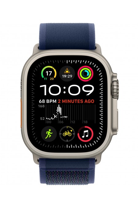 Умные часы Apple Watch Ultra 2 (2024) GPS 49 мм Titanium Case with Trail Loop (M/L) (натуральный титан/синий) 1