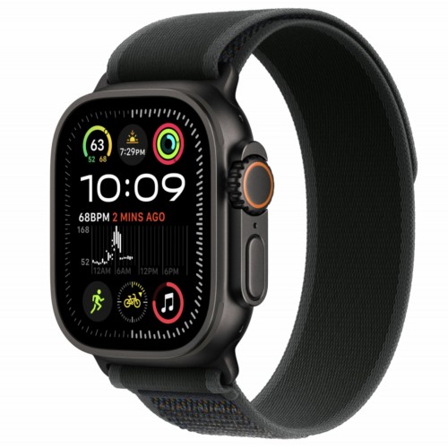 Умные часы Apple Watch Ultra 2 (2024) GPS 49 мм Titanium Case with Trail Loop (M/L) (черный/черный) 
