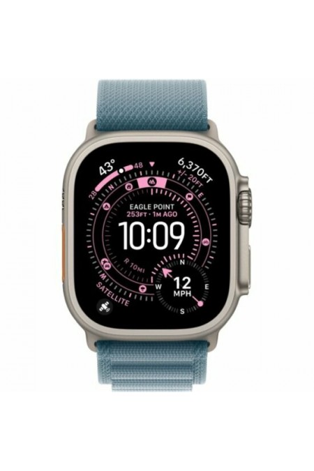Умные часы Apple Watch Ultra 3 GPS 49 мм Titanium Case with Alpine Loop (L) (натуральный титан/голубой) 1