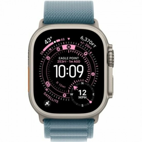 Умные часы Apple Watch Ultra 3 GPS 49 мм Titanium Case with Alpine Loop (L) (натуральный титан/голубой) 1