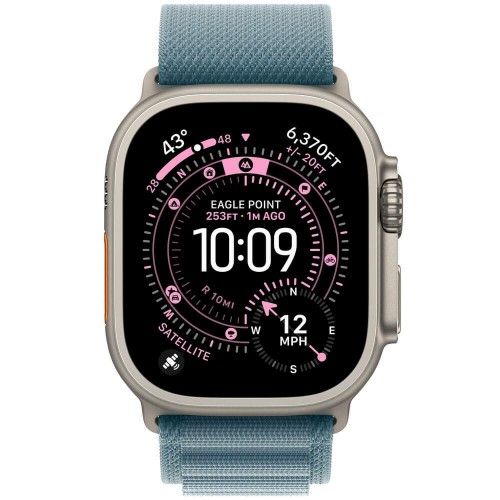 Умные часы Apple Watch Ultra 3 GPS 49 мм Titanium Case with Alpine Loop (M) (натуральный титан/голубой) 1