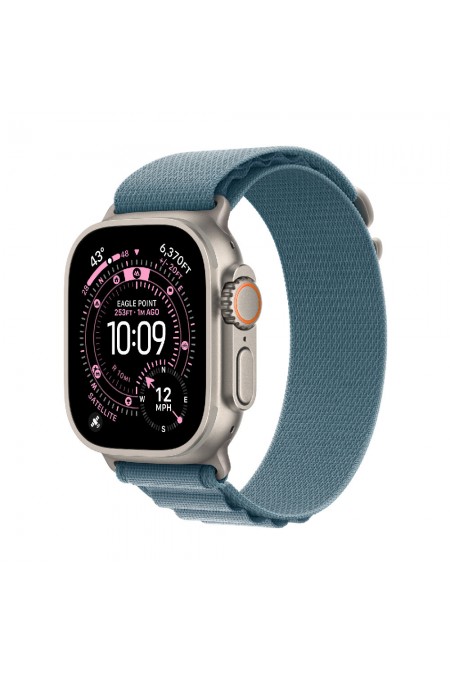 Умные часы Apple Watch Ultra 3 GPS 49 мм Titanium Case with Alpine Loop (S) (натуральный титан/голубой) 