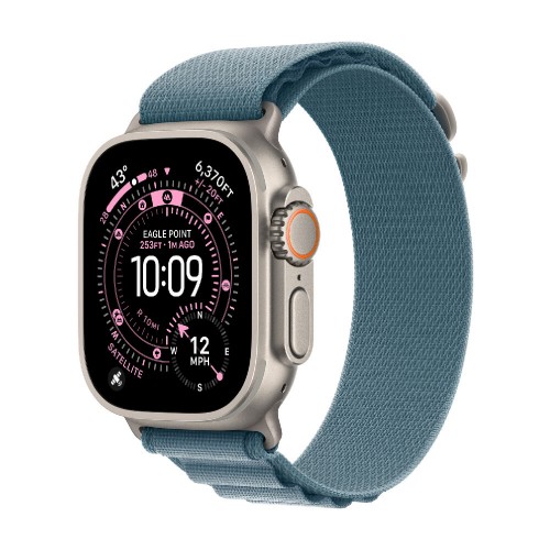 Умные часы Apple Watch Ultra 3 GPS + Cellular 49 мм Titanium Case with Alpine Loop (S) (натуральный титан/голубой) 