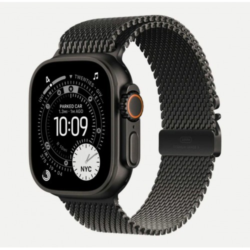 Умные часы Apple Watch Ultra 3 GPS + Cellular 49 мм Titanium Case with Milanese Loop (M) (MF1Q) (черный/черный) 1
