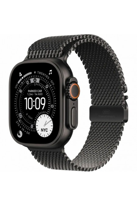 Умные часы Apple Watch Ultra 3 GPS 49 мм Titanium Case with Milanese Loop (M) (черный/черный) 1