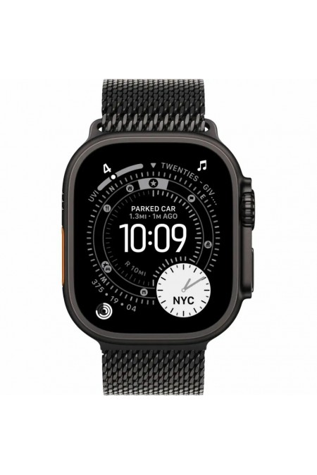 Умные часы Apple Watch Ultra 3 GPS 49 мм Titanium Case with Milanese Loop (M) (черный/черный) 2