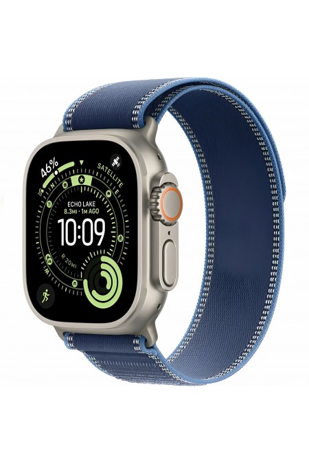 Умные часы Apple Watch Ultra 3 GPS 49 мм Titanium Case with Trail Loop (M/L) (натуральный титан/синий) 