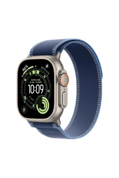 Умные часы Apple Watch Ultra 3 GPS 49 мм Titanium Case with Trail Loop (S/M) (натуральный титан/синий) 