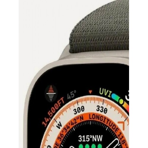 Умные часы Apple Watch Ultra GPS + Cellular 49 мм Titanium Case with Alpine Loop (M) (MQFN3) (титановый/зеленый) 6
