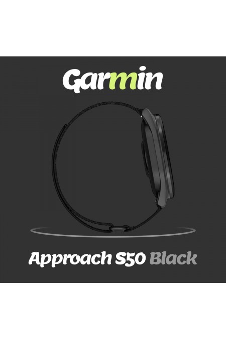 Умные часы Garmin Approach S50 50 мм Slate Aluminum Bezel with Black ComfortFit Nylon Band (010-03010-00) (черный/черный) 3