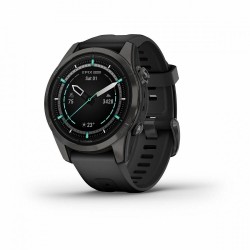 Умные часы Garmin EPIX Pro Gen 2 42 мм Sapphire Carbon Titanium with Silicone Band (010-02802-15) (серый/черный)