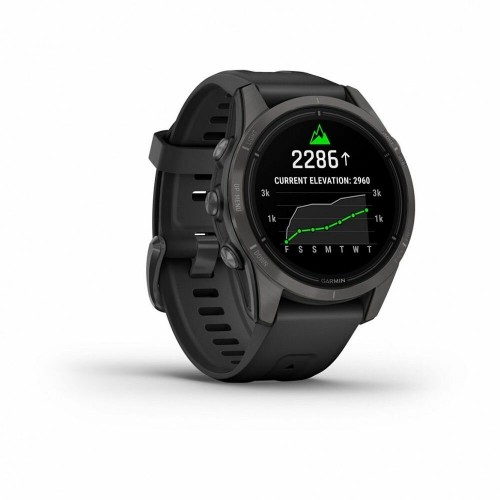 Умные часы Garmin EPIX Pro Gen 2 42 мм Sapphire Carbon Titanium with Silicone Band (010-02802-15) (серый/черный) 2