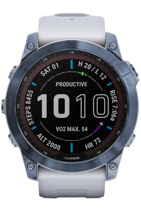 Умные часы Garmin Fenix 7X (010-02541-15) (синий/белый) 