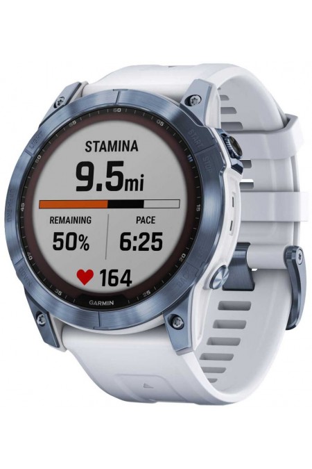 Умные часы Garmin Fenix 7X (010-02541-15) (синий/белый) 4