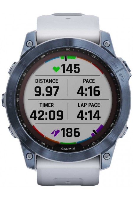Умные часы Garmin Fenix 7X (010-02541-15) (синий/белый) 5