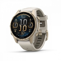 Умные часы Garmin Fenix 8 43 мм Amoled Sapphire Gold with fog Dark sandstone silicone band (золотой/темный песчанник)