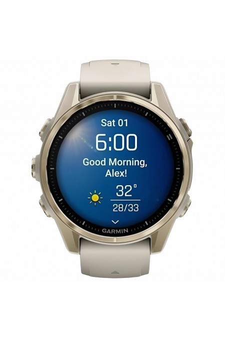 Умные часы Garmin Fenix 8 43 мм Amoled Sapphire Soft Gold with Fog Grey Silicone (010-02903-18) (золотой/дымчато-серый) 2