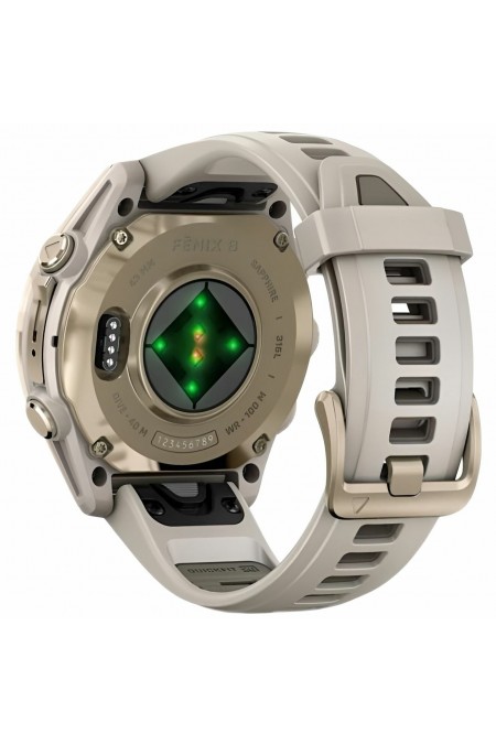 Умные часы Garmin Fenix 8 43 мм Amoled Sapphire Soft Gold with Fog Grey Silicone (010-02903-18) (золотой/дымчато-серый) 4