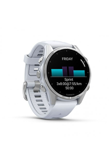 Умные часы Garmin Fenix 8 43 мм Amoled Silver with Whitestone Silicone (010-02903-06) (серебристый/белый) 5