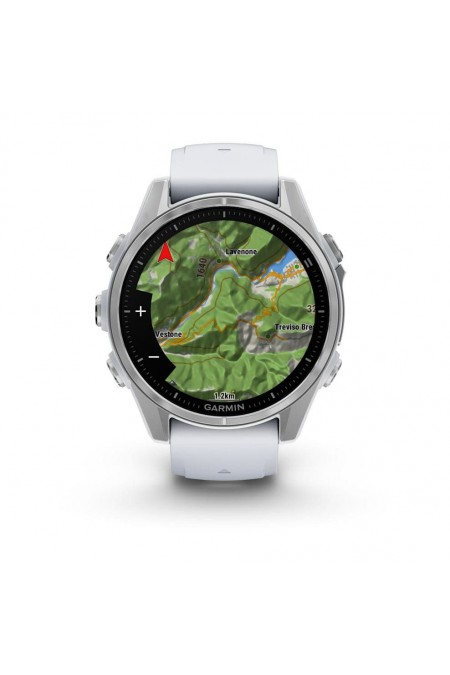 Умные часы Garmin Fenix 8 43 мм Amoled Silver with Whitestone Silicone (010-02903-06) (серебристый/белый) 6