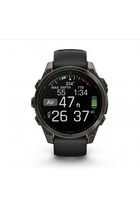 Умные часы Garmin Fenix 8 47 мм Amoled Sapphire Carbon Gray DLC Titanium with Black Silicone (010-02904-29) (карбоновый серый/черный) 7