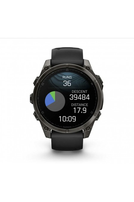 Умные часы Garmin Fenix 8 47 мм Amoled Sapphire Carbon Gray DLC Titanium with Black Silicone (010-02904-29) (карбоновый серый/черный) 8