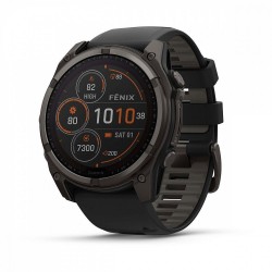 Умные часы Garmin Fenix 8 51 мм Sapphire Solar Carbon Gray DLC Titanium with Black Silicone (010-02907-70) (угольно-серый/черный)