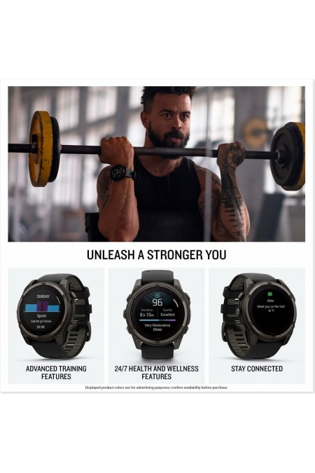 Умные часы Garmin Fenix 8 Solar 51 мм (010-02907-11) (черный/черный) 4